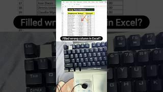 Wrong Column? Fix It in Excel Without Copy-Paste – Just One Click! #msoffice #excel #trick #shortcut