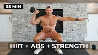 35 Min HIIT + ABS + STRENGTH | Total Body Workout