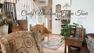 MUST WATCH! ~ Primitive COUNTRY Farmhouse HOME TOUR ~ Decorating With ANTIQUES & PRIMITIVES ! ~