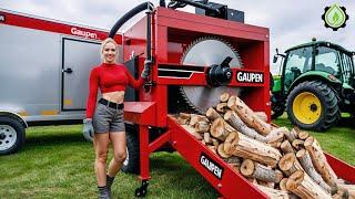 Fastest Automatic Firewood Processing Machine | Dangerous Big Chainsaw Cutting Tree machines #11