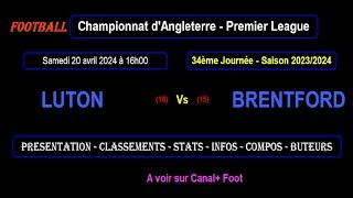 LUTON - BRENTFORD: football match day 34 - Premier League - Season 2023-2024