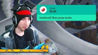 I ruined kreekcrafts stream with a donation 