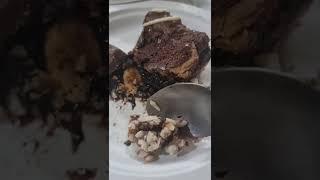 dessert after dinner - chocolate brownies with dates