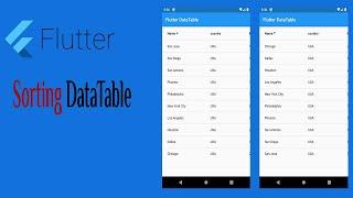 20- Flutter Sorting DataTable