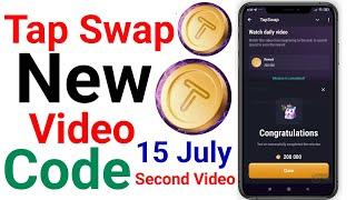 Tapswap video code 15 July | Tapswap Watch Daily Video Cinema Code | Tapswap Second Video code