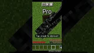 Noob vs Pro vs Hacker clutch in Minecraft #Minecraft #clutch #shorts