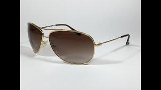 Ray-Ban RB3293 001/13 Highstreet Aviator Sunglasses Gold Frame Brown Gradient Lens