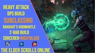 Powerful Heavy Attack DPS Build for ESO Update 46 - Sorcerer Subclassing Build