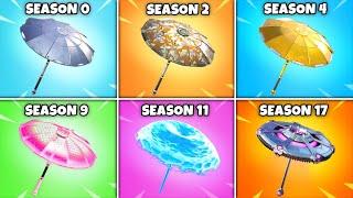 Evolution of ALL 27 Umbrella Gliders in Fortnite! (Season 1 to Season 17)