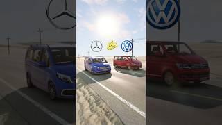 Mercedes-Benz Viano vs Volkswagen Multivan #beamng #beamngdrive #beamngcrashes #car #cars