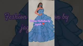 feshion illustration by jagruti ️#fashionillustration #desinger #artist #dress #art #shorts #short