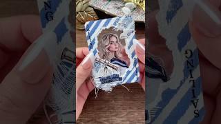 Sailing ATC ️ All supplies are in my bio store #asmr #diy #art #satisfying #craft #journaling