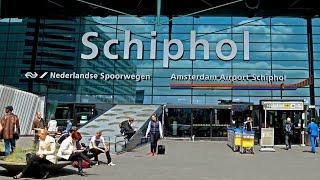 Amsterdam Airport Schiphol, The Netherlands (2024) Walking tour - Schiphol Airport + Schiphol  Plaza