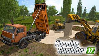 РЕМОНТИРУЕМ ДОРОГУ! ЗАСЫПАЛИ ЯМЫ ПЕСКОМ! FARMING SIMULATOR 17