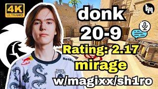 donk (20-9) w/magixx/sh1ro play FACEIT SEA (mirage) | FACEIT Ranked | Oct 29, 2024 #cs2 #pov