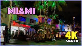 【4K】𝐖𝐀𝐋𝐊  MIAMI ️ Beach  USA   4K video 𝐇𝐃𝐑 ! OCEAN DRIVE