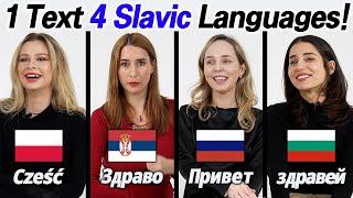 Can Slavics understand Each other's Sentences?? 4 Slavic Comparison l  Russia,Bulgaria,Poland,Serbia