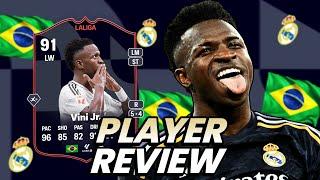 91 LA LIGA PLAYER OF THE MONTH VINICIUS JR. SBC POTM REVIEW FC 25 ULTIMATE TEAM