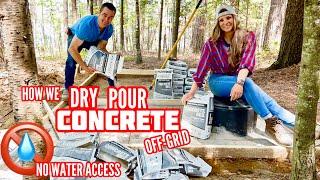 DRY POUR Foundation for Our Outhouse! | Off-Grid Treehouse Build Ep. 16