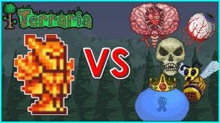 Terraria - Solar Flare Armor vs Pre-Hardmode Bosses (no weapons) | Biron