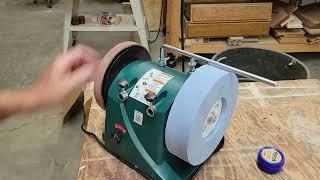 Grizzly 10" wet sharpener model T32720 unpacking and set up