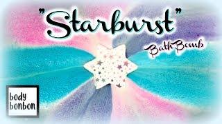 BODY BONBON - "Starburst" Bath Bomb Demo & Review in Jetted Tub BUBBLES!! *SHOOTING STAR BATH ART*