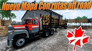 Impresionantes trochas y carreteras de canada||#ats ||Promods canada Modo Realista dia-1