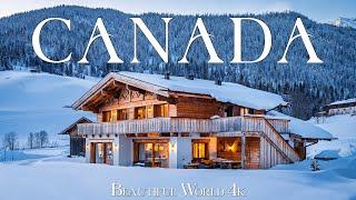 Canada 4K - Where Winter Weaves a Tale of Frost and Untamed Beauty - 4K UHD