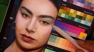 ASMR Make-up on Charli XCX  (iPad drawing sounds for sleep)