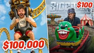 SIDEMEN $100,000 VS $100 THEME PARK (EUROPE EDITION)