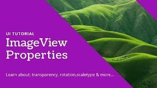 How to set imageview Scale-type, rotation & transparency and other properties?