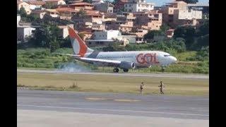 AEROPORTO DA PAMPULHA - Pouso GOL 737-700 PR-GIG - 22/01/2018