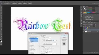 Rainbow Text Tutorial - Adobe Photoshop CS6 CS5 CS4