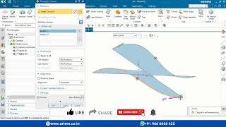 How to create surface by through curves - Nx Siemens #28