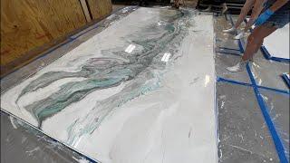 Our biggest epoxy pour EVER | Live with RK3 Designs