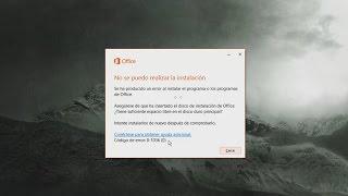 SOLUCION error 0-1036 (0) office 2016, 2013