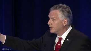 Terry McAuliffe, Governor of Virginia, delivers the keynote address at #PhRMA14