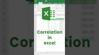 Correlation in Excel (Explained in 40 Seconds) #shorts #excel #correlation