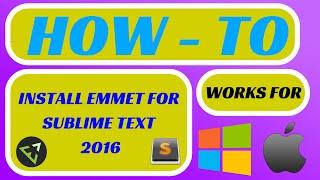 How To Install Emmet For Sublime Text 2