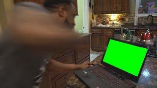 Cash Nasty Punches a Laptop Green Screen