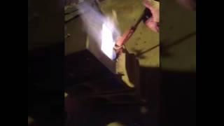 1000° Hot Knife VS Plastic Candle: Heated in Forge