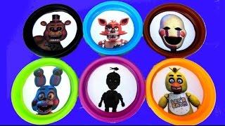 Five Nights at Freddy's Play Doh Surprise Cans FNAF Nightmare Animatronics  Golden Foxy