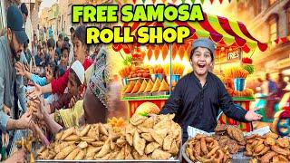 WE OPENED FREE SAMOSA ROLL SHOP FOR 24 HOURS FOR IFTAR  ||