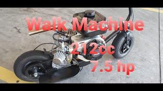 Testando Walk Machine 212cc Preparado andando 110 Km por hora, Walk machine 7.5 HP 4 tempos .