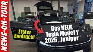 Tesla Model Y 2025  Juniper Review!  Erster Eindruck @Köln |  Reichweite, Preis & Alle Features!