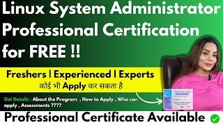 Linux System Administrator Certification | Linux Free Professional Certificate