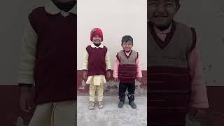 Uzman Watto With Sister Funny Style #cutebaby #comedy #funny #song #punjabiSong #music