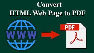 How to convert html web page to pdf using adobe acrobat pro dc