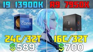 i9 13900K vs R9 7950X - Test in 11 Games | RTX 4090