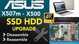 Asus X507m UPGRADE SSD STEP by STEP